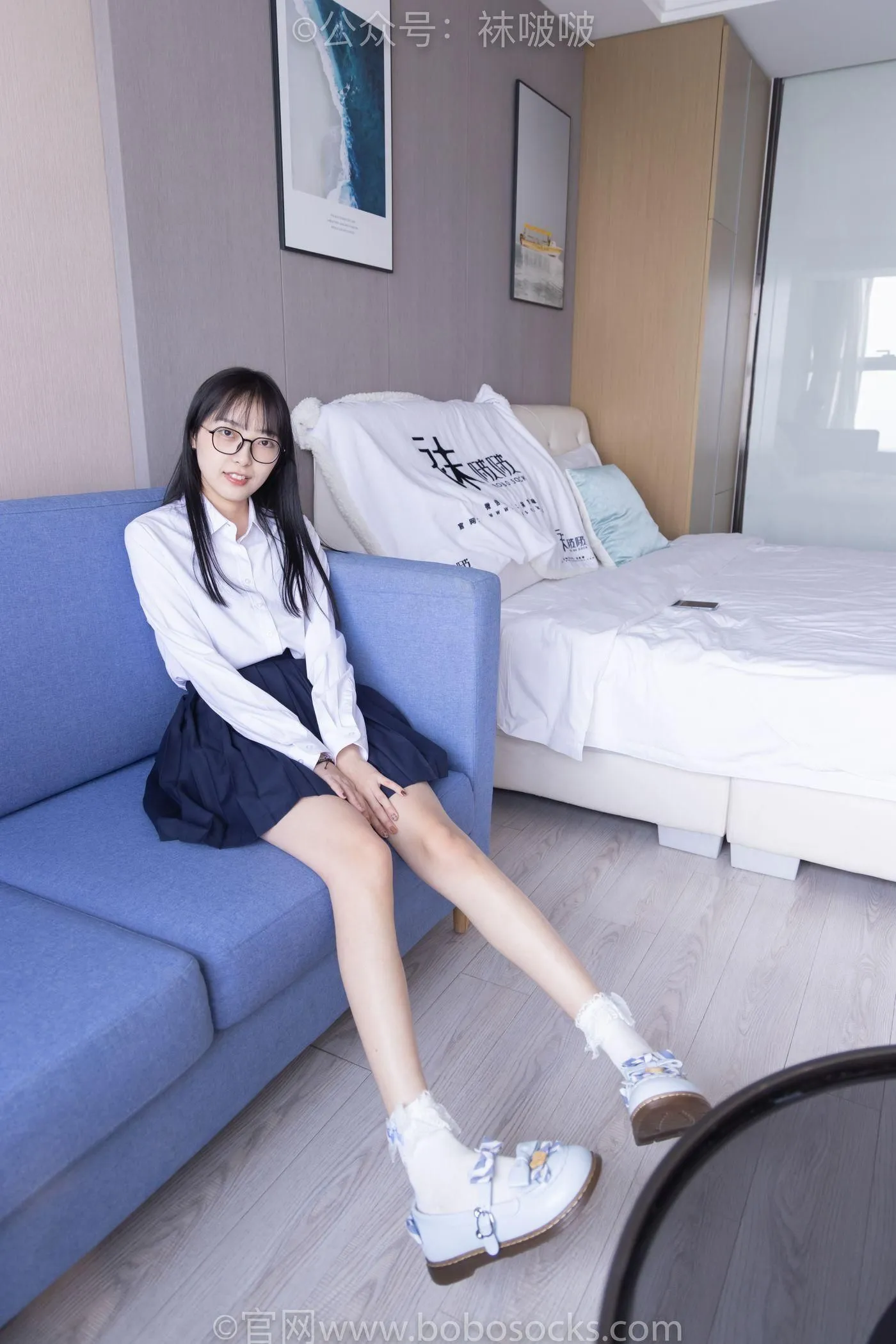 [BoBoSocks袜啵啵]NO.070 稚予-皮鞋、拖鞋、过膝袜、白棉袜 [148P]插图7